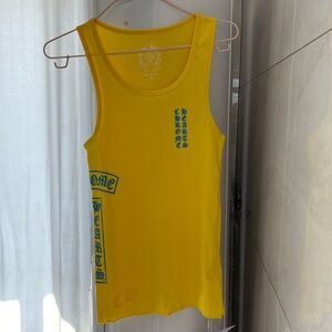 Chrome Hearts Womens Yellow T Bar Tank Top